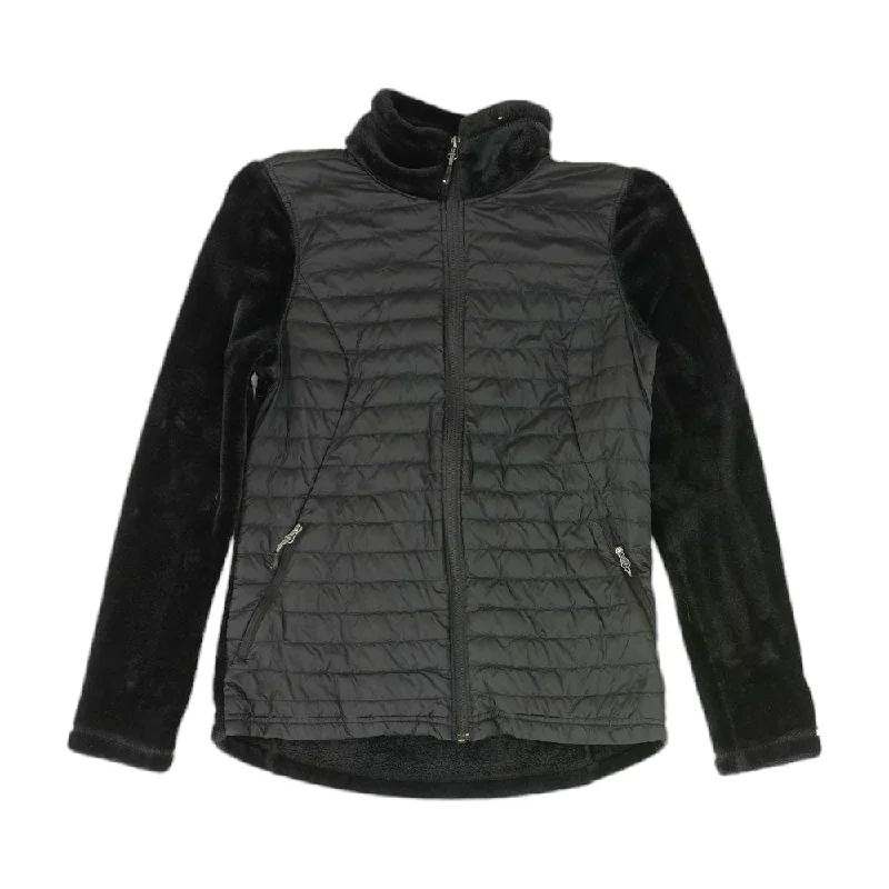 Black Solid Puffer Jacket