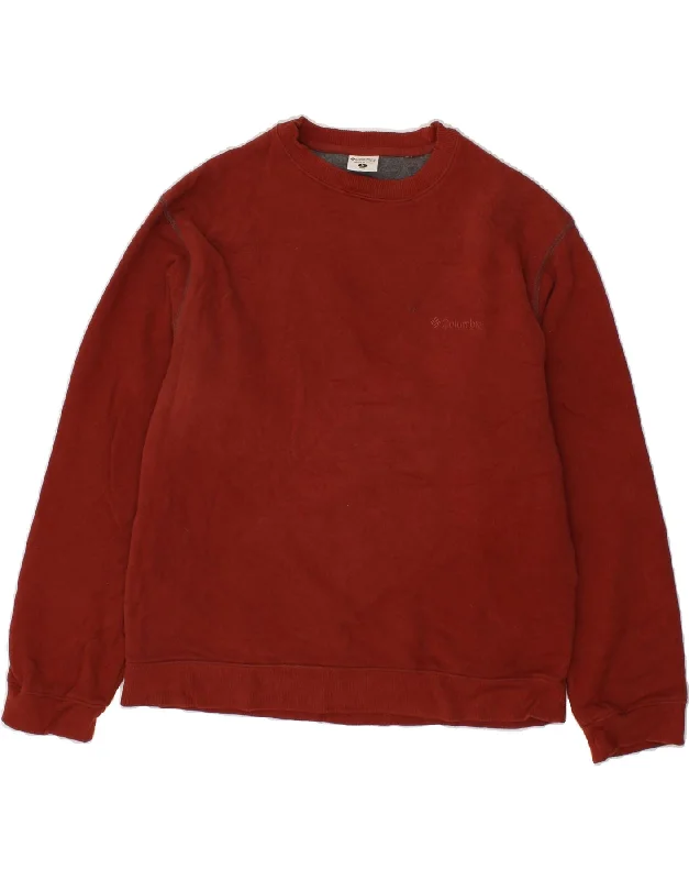 COLUMBIA Mens Sweatshirt Jumper Medium Maroon Cotton