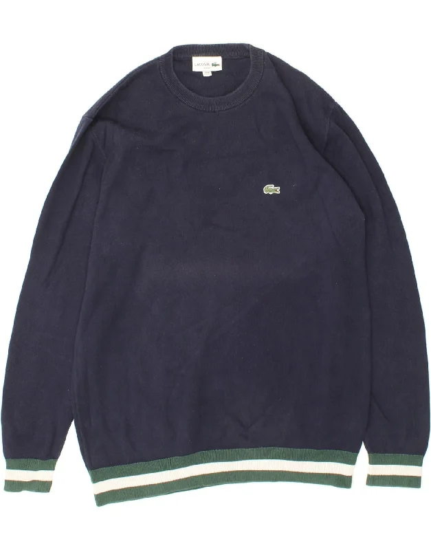 LACOSTE Mens Slim Fit Sweatshirt Jumper XL Navy Blue